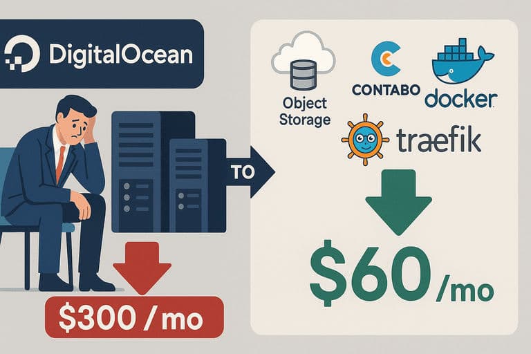 Preview image for Comment j'ai fait passer mon client de 300 $ à 60 $ par mois en coûts serveurs : L'art d'optimiser le Cloud
